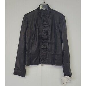 TAHARI Genuine Soft Supple Lamb Leather Jacket - Womens Extra Large - NWT
